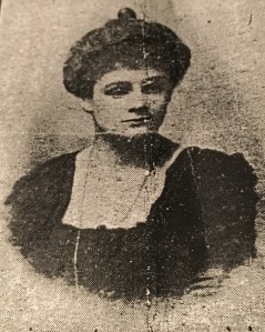 Lady in a Victorian gown